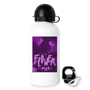 Floral Neon 80s Retro - Drinks Bottle with Lid 500 ml - white - Right