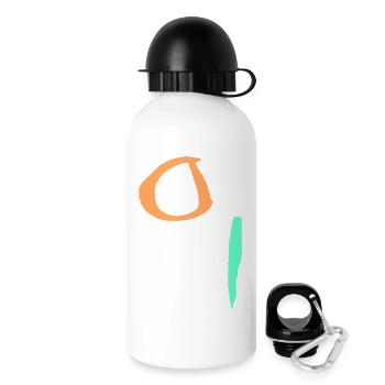 Minimal Abstract - Drinks Bottle with Lid 500 ml - white - Right