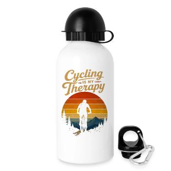 Funny Bike Lover Bicycling Outdoors Cycling - Drinks Bottle with Lid 500 ml - white - Right