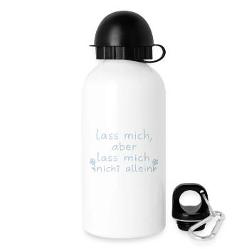 Leave me, but don't leave me alone light blue - Drinks Bottle with Lid 500 ml - white - Right