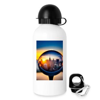 Stadt Kugel - Trinkflasche mit Deckel 500 ml - Weiß - Rechts
