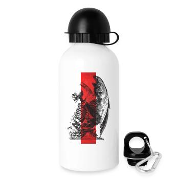 Statue de squelette - Gourde avec bouchon 500 ml - blanc - Droite