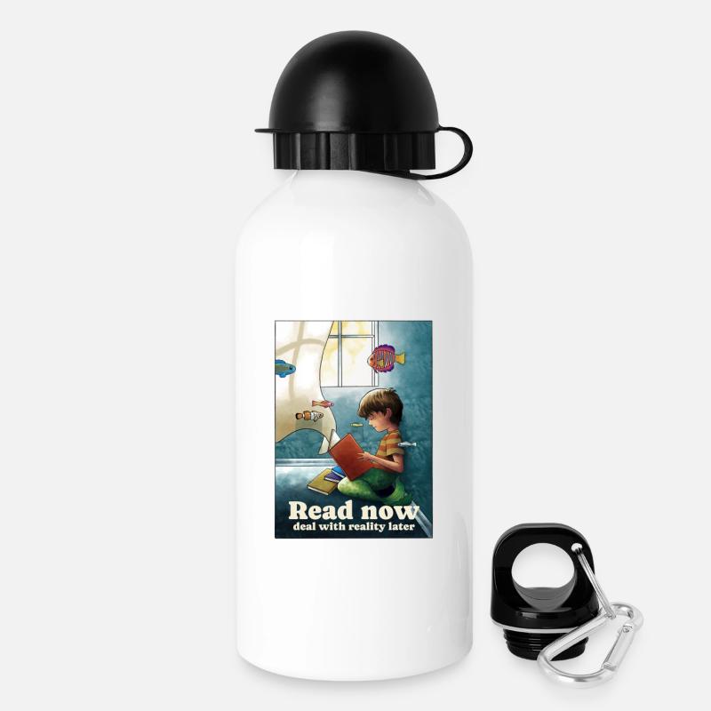 Lire sous la surface - Gourde avec bouchon 500 ml - blanc