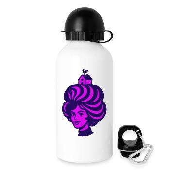 Superhair Femme Surréaliste Pop Art Années 60 - Gourde avec bouchon 500 ml - blanc - Droite