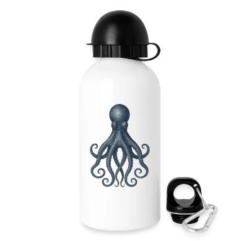 Octopus contemporain Design abstrait - Gourde avec bouchon 500 ml - blanc - Droite