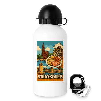 Délices à Strasbourg Choucroute - Gourde avec bouchon 500 ml - blanc - Droite