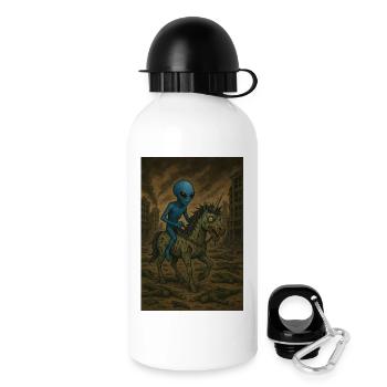 Alien sur Zombie Licorne - Gourde avec bouchon 500 ml - blanc - Droite