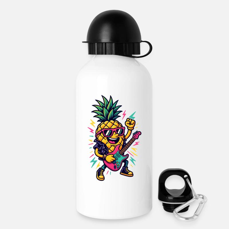 Musique Ananas - Gourde avec bouchon 500 ml - blanc