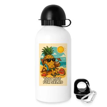 Pineapple with sunglasses on the beach - Drinks Bottle with Lid 500 ml - white - Right