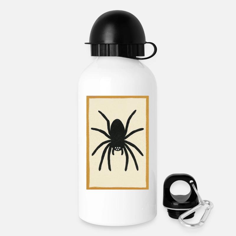 Spinne - Trinkflasche mit Deckel 500 ml - Weiß