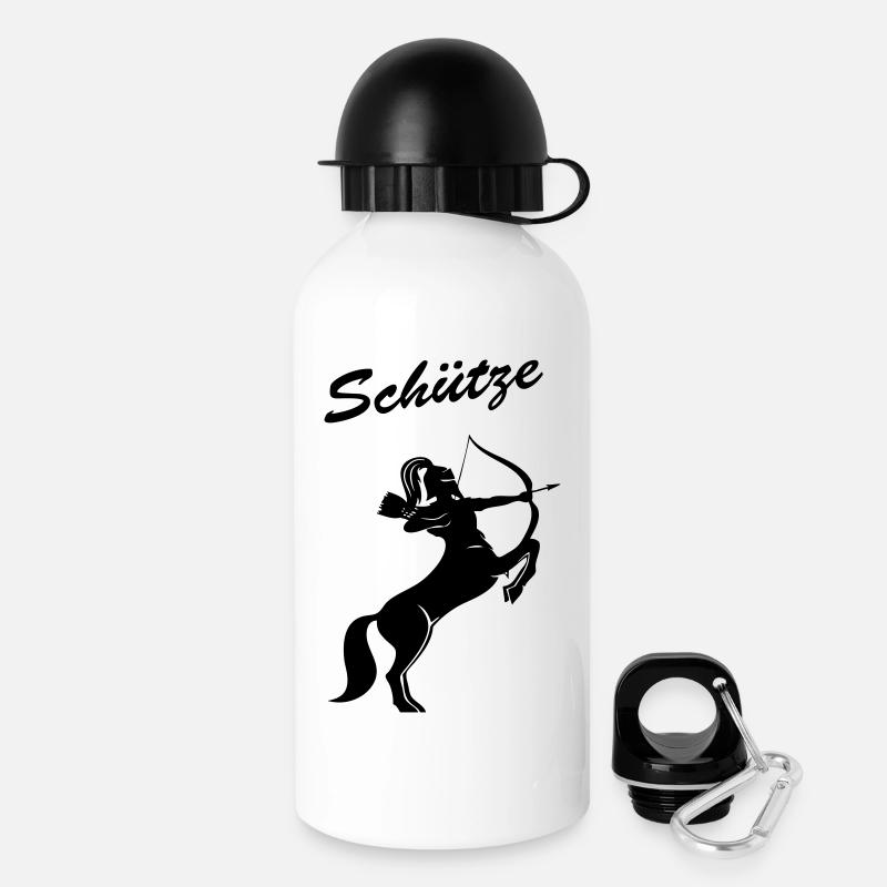 Schütze - Trinkflasche mit Deckel 500 ml - Weiß