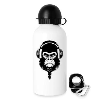 Cafe Relaxed Monkey Chemise de casque sans fil - Gourde avec bouchon 500 ml - blanc - Droite