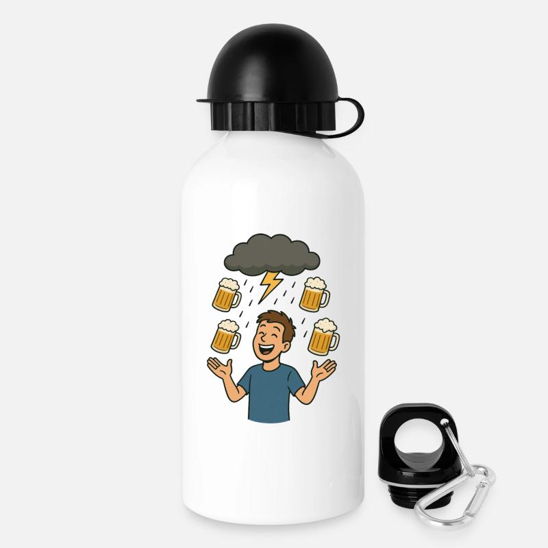 Birain shopping spree - Drinks Bottle with Lid 500 ml - white