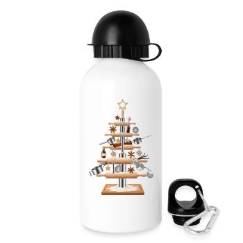 Küchenbaum aus Backwerkzeug - Trinkflasche mit Deckel 500 ml - Weiß - Rechts