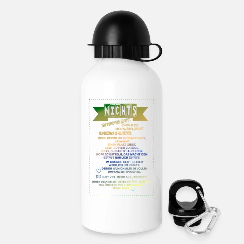 Rien Gradient Les non-souhaiteurs ne donnent rien - Gourde avec bouchon 500 ml - blanc