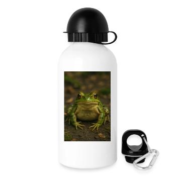 Green Frog Close Up Nature - Drinks Bottle with Lid 500 ml - white - Right