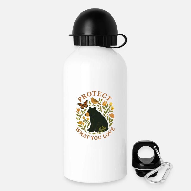 Protégez ce que vous aimez - Gourde avec bouchon 500 ml - blanc