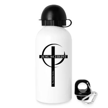 Jesus Christ Capital Lettering Logo - Drinks Bottle with Lid 500 ml - white - Right
