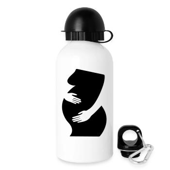 Schwangerschaft, Baby - Trinkflasche mit Deckel 500 ml - Weiß - Rechts