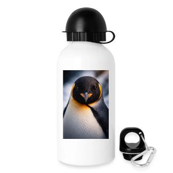 Penguin Close Up with Color Contrast - Drinks Bottle with Lid 500 ml - white - Right