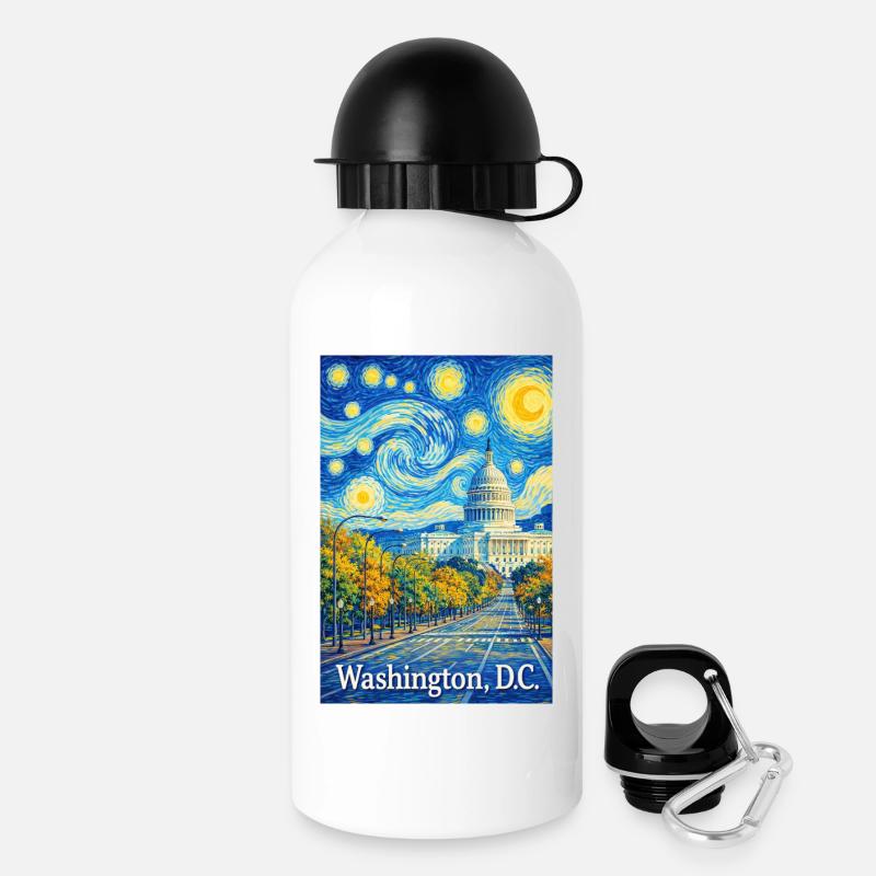 Washington, D.C. - Gourde avec bouchon 500 ml - blanc