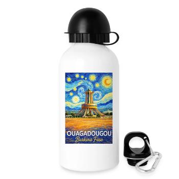 Ouagadougou, Burkina Faso, Nuit étoilée - Gourde avec bouchon 500 ml - blanc - Droite