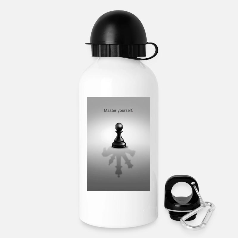 Master Yourself Minimal Mindset Design - Drinks Bottle with Lid 500 ml - white