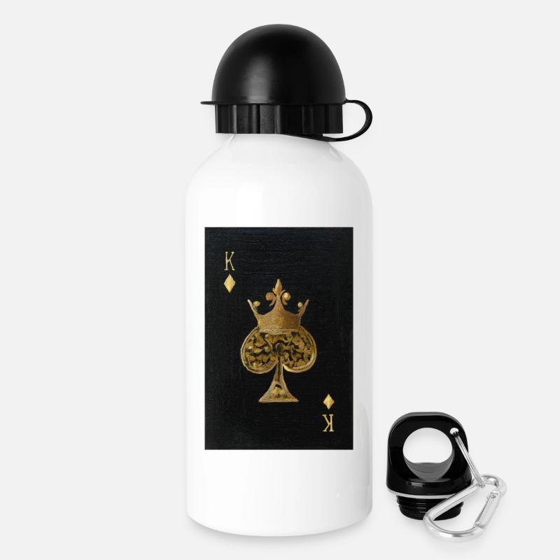 Gilded King of Spades - Drinks Bottle with Lid 500 ml - white