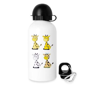 Giraffe Quartet Colorful - Drinks Bottle with Lid 500 ml - white - Right