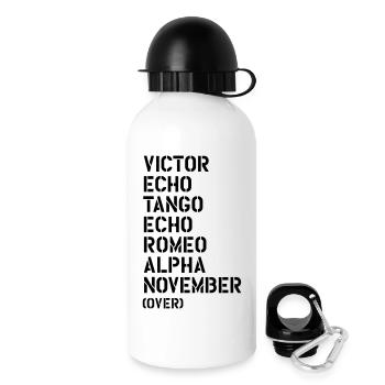 Victor Echo Tango Echo Romeo... over - VETERAN - Drinks Bottle with Lid 500 ml - white - Right