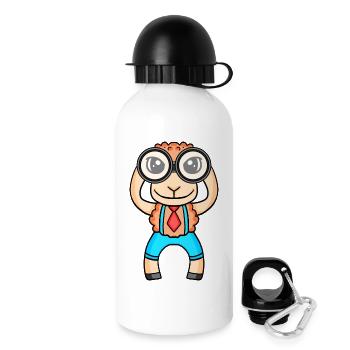 Teleskop Astronomie Astronom Schaf - Trinkflasche mit Deckel 500 ml - Weiß - Rechts