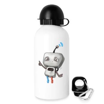 Petit robot - Gourde avec bouchon 500 ml - blanc - Droite