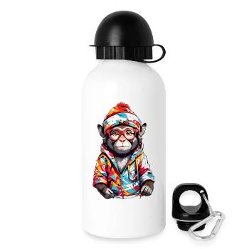 Coole Affe - Trinkflasche mit Deckel 500 ml - Weiß - Rechts
