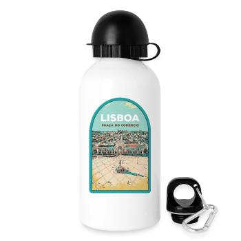 Illustration Commerce Square, Lisbon - Drinks Bottle with Lid 500 ml - white - Right