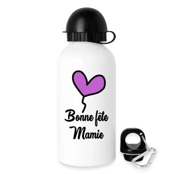 BONNE FÊTE MAMIE - Gourde avec bouchon 500 ml - blanc - Droite
