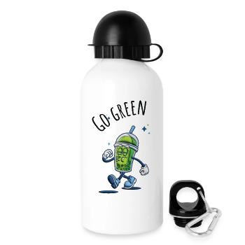 Go Green Juice 3D Mug Drôle Frais - Gourde avec bouchon 500 ml - blanc - Droite