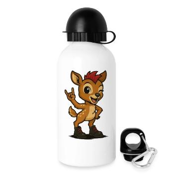 Punk Rock Fauve - Gourde avec bouchon 500 ml - blanc - Droite