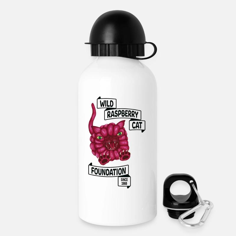 Raspberry le chat - Gourde avec bouchon 500 ml - blanc