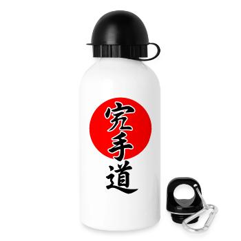 Karate Schriftzug  - Trinkflasche mit Deckel 500 ml - Weiß - Rechts