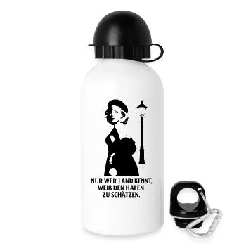 hafen leichtes mädchen - Trinkflasche mit Deckel 500 ml - Weiß - Rechts