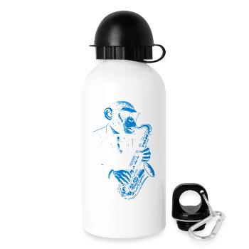 Blue Sax Free Jazz - Trinkflasche mit Deckel 500 ml - Weiß - Rechts