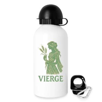 Jungfrau Sternzeichen - Astrologie - Trinkflasche mit Deckel 500 ml - Weiß - Rechts