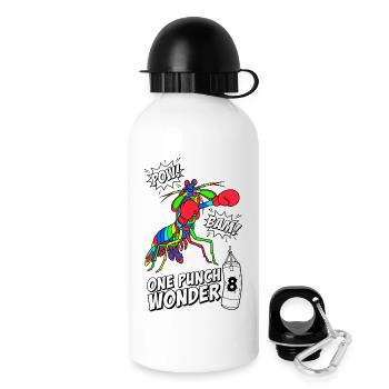 One Punch Wonder 8. Geburtstag Fangschreckenkrebs - Trinkflasche mit Deckel 500 ml - Weiß - Rechts