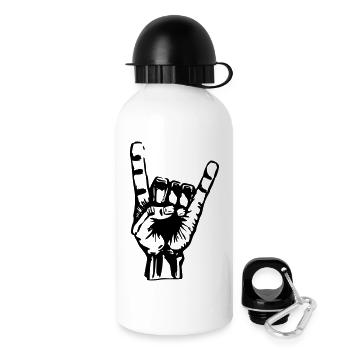 Mano_Mutant_links _Motivfarbe_frei_waehlbar - Drinks Bottle with Lid 500 ml - white - Right