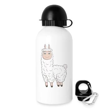 An adorable Llama - Drinks Bottle with Lid 500 ml - white - Right
