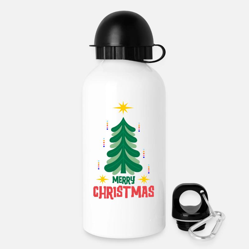 Christmas tree and decorations - Drinks Bottle with Lid 500 ml - white