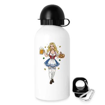 Oktoberfeest vrouw in dirndl - Drinks Bottle with Lid 500 ml - white - Right