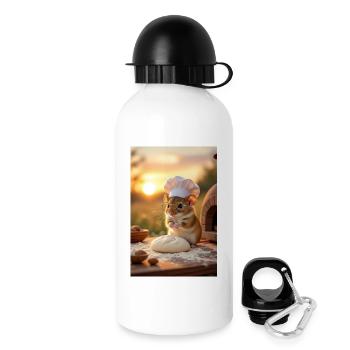 Souris Chef Créatif pour Cuisine - Gourde avec bouchon 500 ml - blanc - Droite