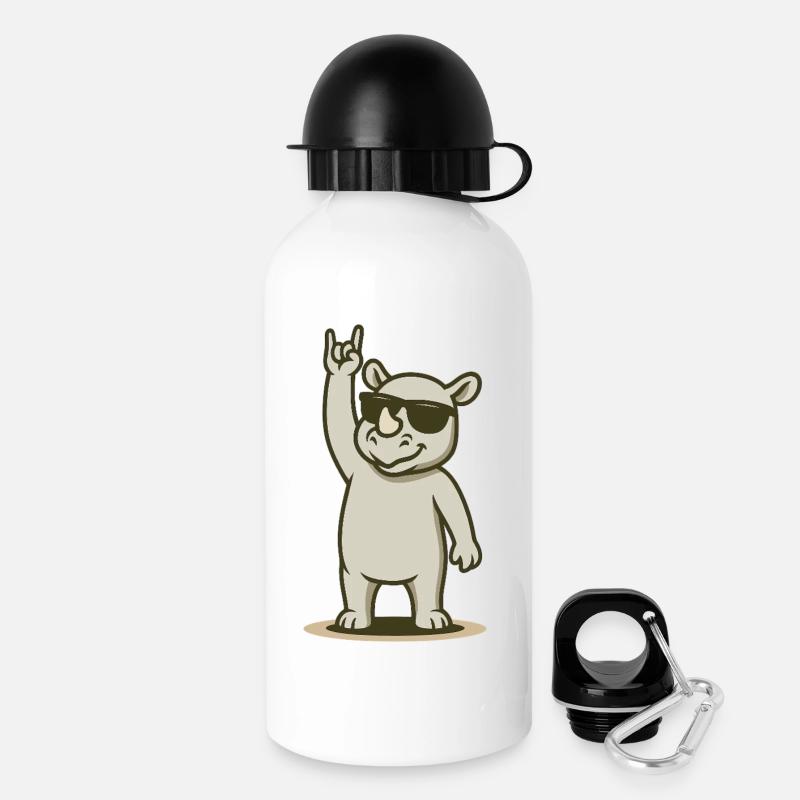 Cool Rhino Rocker Baby - Gourde avec bouchon 500 ml - blanc