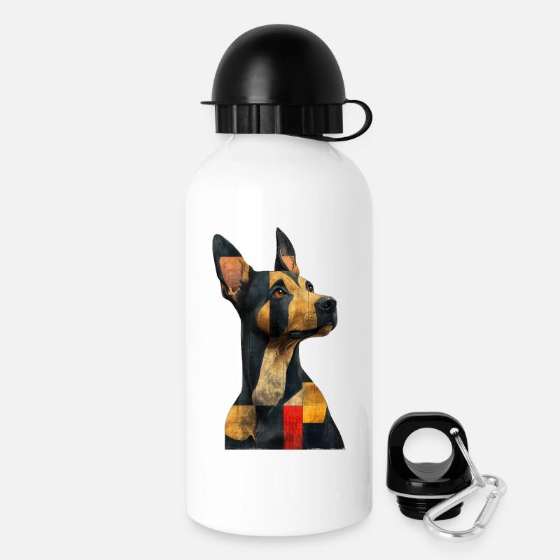 cute dog - Drinks Bottle with Lid 500 ml - white